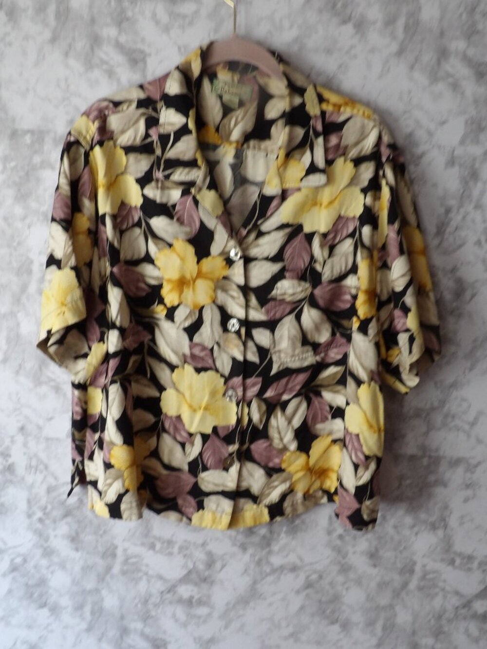 Tommy Bahama Women's Floral Silk Shirt Size XL 16